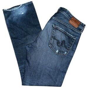 AG Denim Men’s Size 36 x 34 Dark Blue Wash Protege Straight Leg Jeans